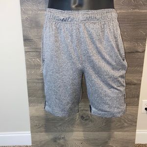Reebok mens grey and black athletic shorts